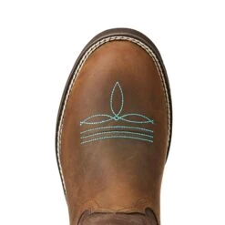 Ariat Women's Distressed Brown Delilah Round Toe Boot -Ariat 10021457 toe