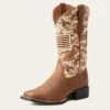 Ariat Women's Brown/Camo Patriotic Boots 1 Ariat Women's Brown/Camo Patriotic Boots -Ariat 10023368 3 4 front warm