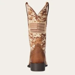 Ariat Women's Brown/Camo Patriotic Boots -Ariat 10023368 heel warm
