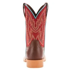 Ariat Kids Chocolate And Maroon Bristo Square Toe Boots 10 Ariat Kids Chocolate And Maroon Bristo Square Toe Boots -Ariat 10025161 heel