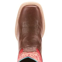 Ariat Kids Chocolate And Maroon Bristo Square Toe Boots 8 Ariat Kids Chocolate And Maroon Bristo Square Toe Boots -Ariat 10025161 toe