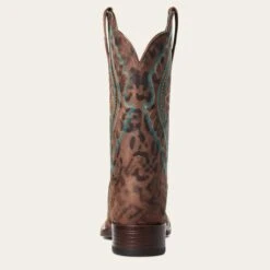 Ariat Women's Primetime Leopard Square Toe Western Boots -Ariat 10035935 heel warm
