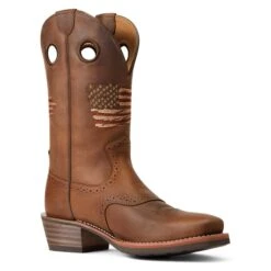 Ariat Men's Rough Stock Patriot Boot -Ariat 10040348 medial