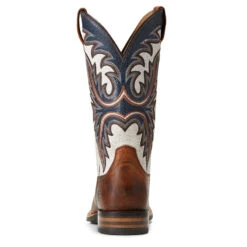 Ariat Brown Cream Brush Rider Square Toe -Ariat 10040428 heel