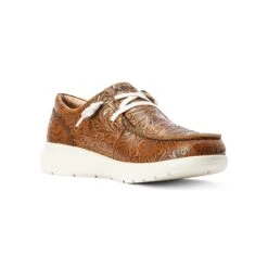Ariat Women's Brown Floral Embossed Hilo -Ariat 10042508 medial