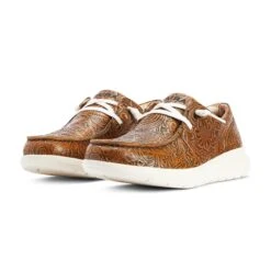 Ariat Women's Brown Floral Embossed Hilo -Ariat 10042508 pair