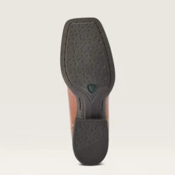 Ariat Women's Round Up Brown/Turquoise Square Toe Boots -Ariat 10042534 sole warm