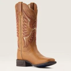 Ariat Women's Rockdale Almond Buff Boots -Ariat 10044415 medial warm