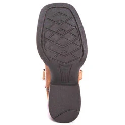 Ariat Kid's Brown And Hot Pink VentTek Square Toe Boots -Ariat 103389 ariat kids boots 10031489 brn pnk youth ventek 4 jpeg