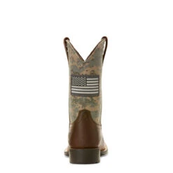Ariat Kid's Sage And Brown Camo Patriot Square Toe Boot -Ariat 1280 2vUnJkxuJpr0