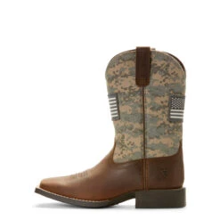 Ariat Kid's Sage And Brown Camo Patriot Square Toe Boot -Ariat 1280 Qlbvy9fLaC41