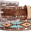 Ariat Girl's Hair On Beaded Leather Belt 1 Ariat Girl's Hair On Beaded Leather Belt -Ariat 13243175010 ariat kids girls belts a1302602 turquoise orange bead inlay belt 1