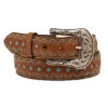 Ariat Women's Brown And Turquoise Diamond Inlay Belt 2 Ariat Women's Brown And Turquoise Diamond Inlay Belt -Ariat A1518202