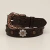 Ariat Ladie's Brown Floral Flower Concho Belt -Ariat A1533902