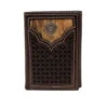 Ariat Tri-fold Calf Hair Logo Brown -Ariat A3542202