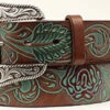 Ariat Women's Turquoise Roses And Leaf Scroll -Ariat Ariat Ladies Belt Scroll prd 70205 s a15284081