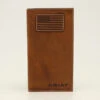 Ariat Brown Flag Patch Rodeo Wallet