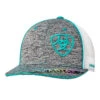 Ariat Youth Heather/Turquoise Snap Back Cap -Ariat Ariat Youth SB offset Shield Heather TQ prod 53832 l 1517833