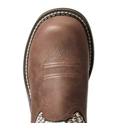 Ariat Brown And Turquoise Aztec Fatbaby -Ariat F20 WMS WEST 10034039 toe 09428.1614636588.1280.1280